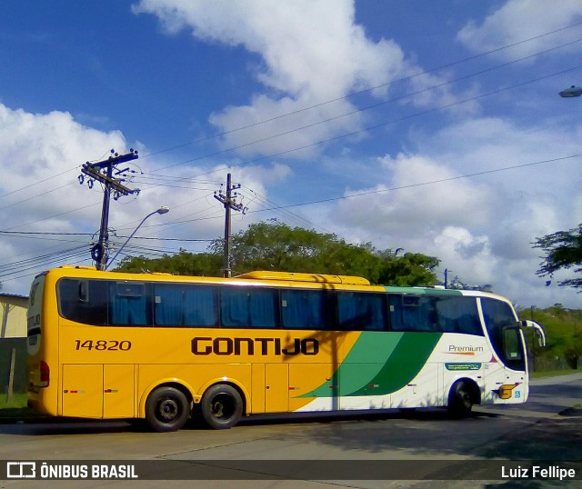 Empresa Gontijo de Transportes 14820 na cidade de Recife, Pernambuco, Brasil, por Luiz Fellipe. ID da foto: 7610609.