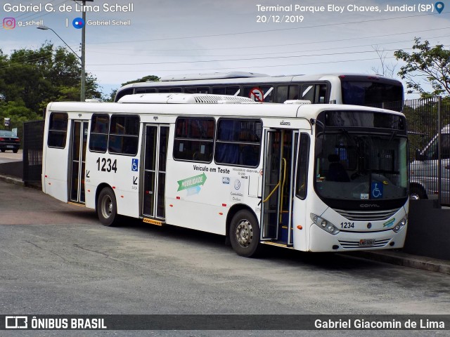 Viação Leme 1234 na cidade de Jundiaí, São Paulo, Brasil, por Gabriel Giacomin de Lima. ID da foto: 7610801.