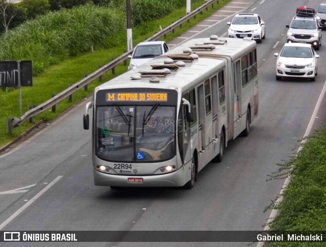 Empresa de Ônibus Campo Largo 22R94 na cidade de Curitiba, Paraná, Brasil, por Gabriel Michalski. ID da foto: 7613483.