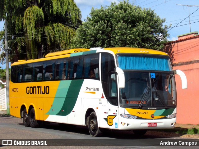 Empresa Gontijo de Transportes 14570 na cidade de Pirapora, Minas Gerais, Brasil, por Andrew Campos. ID da foto: 7613552.