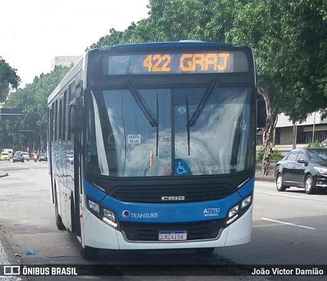Transurb A72110 na cidade de Rio de Janeiro, Rio de Janeiro, Brasil, por João Victor Damião. Número da foto: #7611528.