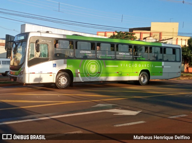 Viação Garcia 8415 na cidade de Londrina, Paraná, Brasil, por Matheus Henrique Delfino. ID da foto: 7612281.