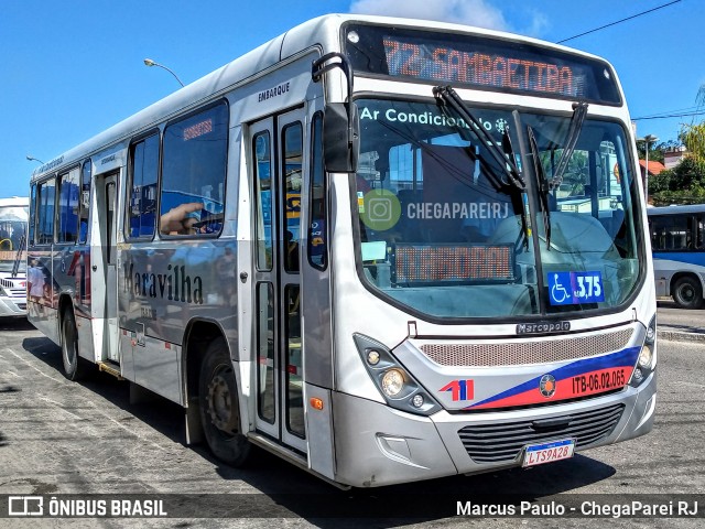 Maravilha Auto Ônibus ITB-06.02.065 na cidade de Itaboraí, Rio de Janeiro, Brasil, por Marcus Paulo - ChegaParei RJ. ID da foto: 7611217.