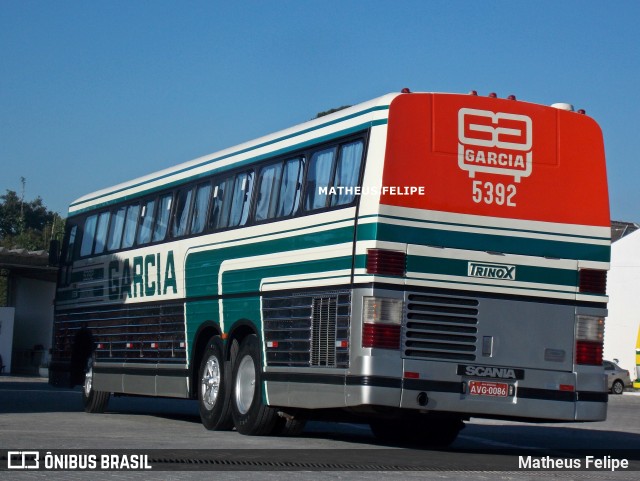 Viação Garcia 5392 na cidade de Curitiba, Paraná, Brasil, por Matheus Felipe. Número da foto: #7614163.