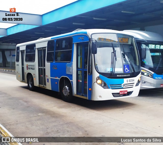 Transwolff Transportes e Turismo 6 6094 na cidade de São Paulo, São Paulo, Brasil, por Lucas Santos da Silva. Número da foto: #7616181.