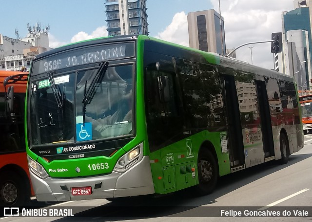 Viação Santa Brígida 1 0653 na cidade de São Paulo, São Paulo, Brasil, por Felipe Goncalves do Vale. Número da foto: #7617416.