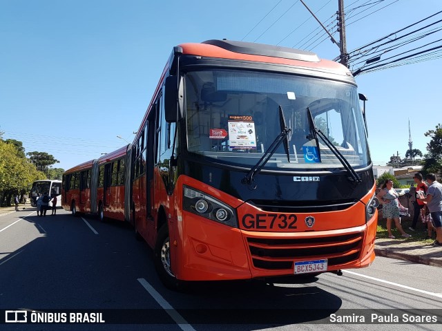 Viação Cidade Sorriso GE732 na cidade de Curitiba, Paraná, Brasil, por Samira  Paula Soares. ID da foto: 7614649.