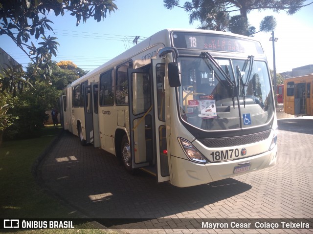 Viação Santo Ângelo 18M70 na cidade de Curitiba, Paraná, Brasil, por Mayron Cesar  Colaço Teixeira. ID da foto: 7615551.