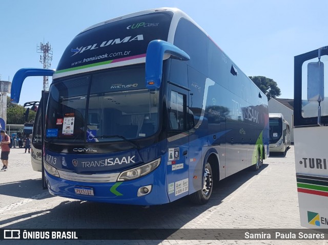 Trans Isaak Turismo 1713 na cidade de Curitiba, Paraná, Brasil, por Samira  Paula Soares. ID da foto: 7615358.