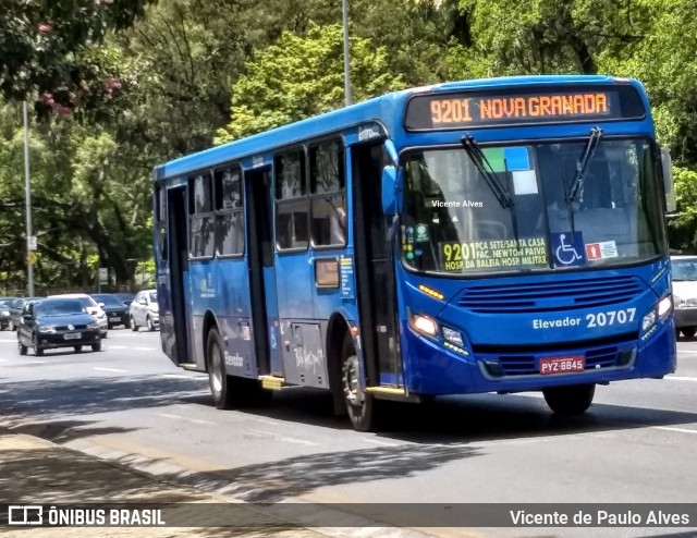 Viação Getúlio Vargas 20707 na cidade de Belo Horizonte, Minas Gerais, Brasil, por Vicente de Paulo Alves. ID da foto: 7616516.