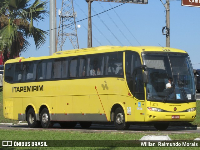 Viação Itapemirim 5075 na cidade de Vitória, Espírito Santo, Brasil, por Willian Raimundo Morais. ID da foto: 7619514.