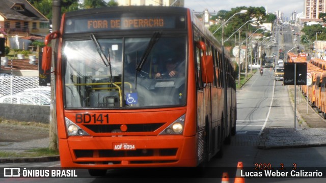 Transporte Coletivo Glória BD141 na cidade de Curitiba, Paraná, Brasil, por Lucas Weber Calizario. Número da foto: #7618328.