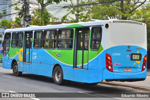 Viação Grande Vitória 23086 na cidade de Vitória, Espírito Santo, Brasil, por Eduardo Ribeiro. ID da foto: 7620467.