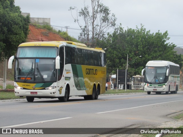 Empresa Gontijo de Transportes 14380 na cidade de Muriaé, Minas Gerais, Brasil, por Christian  Fortunato. ID da foto: 7623816.