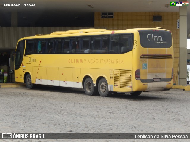 Viação Itapemirim 8863 na cidade de Caruaru, Pernambuco, Brasil, por Lenilson da Silva Pessoa. ID da foto: 7623610.