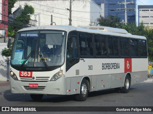 Borborema Imperial Transportes 363 na cidade de Recife, Pernambuco, Brasil, por Gustavo Felipe Melo. ID da foto: 7623232.