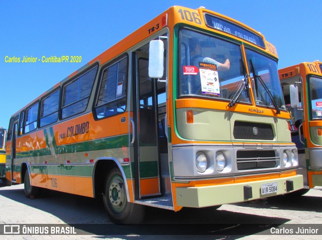 Viação Colombo 106 na cidade de Curitiba, Paraná, Brasil, por Carlos Júnior. ID da foto: 7623316.