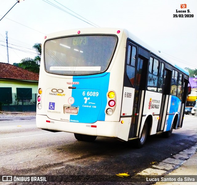 Transwolff Transportes e Turismo 6 6089 na cidade de São Paulo, São Paulo, Brasil, por Lucas Santos da Silva. ID da foto: 7575804.