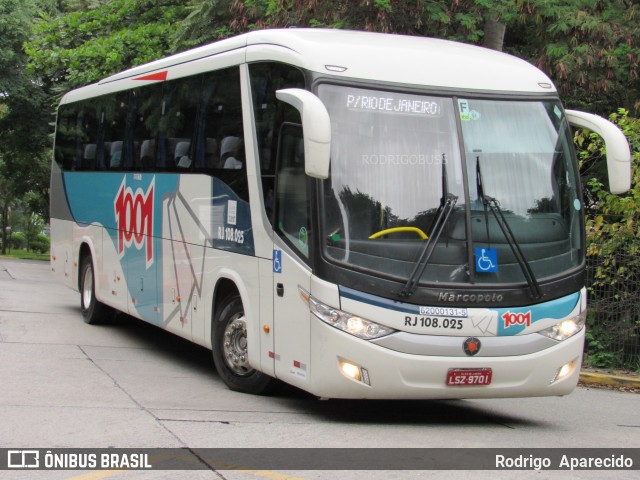 Auto Viação 1001 RJ 108.025 na cidade de São Paulo, São Paulo, Brasil, por Rodrigo  Aparecido. Número da foto: #7575680.