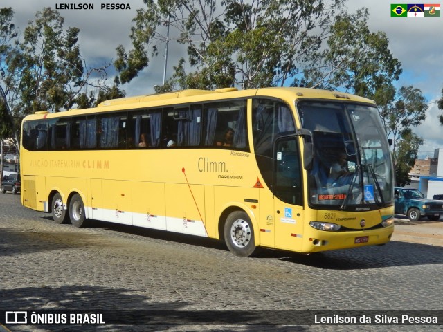 Viação Itapemirim 8821 na cidade de Caruaru, Pernambuco, Brasil, por Lenilson da Silva Pessoa. ID da foto: 7575976.