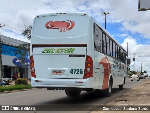 Eucatur - Empresa União Cascavel de Transportes e Turismo 4726 na cidade de Ji-Paraná, Rondônia, Brasil, por Gian Lucas  Santana Zardo. ID da foto: 7576219.