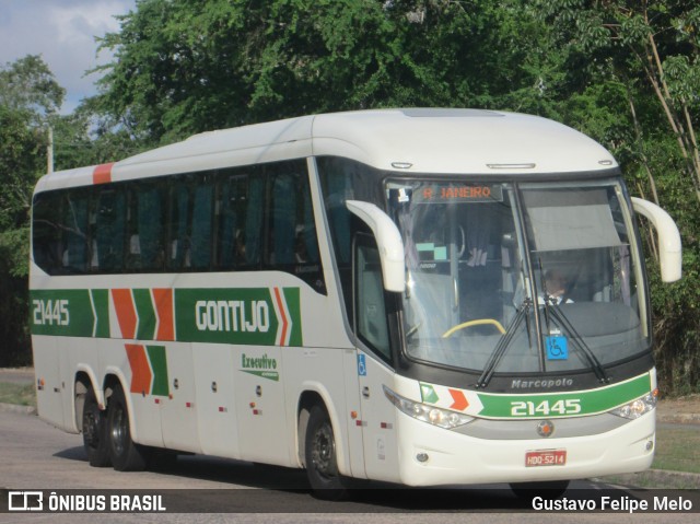 Empresa Gontijo de Transportes 21445 na cidade de Recife, Pernambuco, Brasil, por Gustavo Felipe Melo. ID da foto: 7626879.