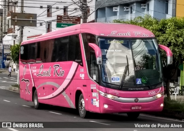 Lual Rio Turismo e Fretamento 3500 na cidade de Aparecida, São Paulo, Brasil, por Vicente de Paulo Alves. Número da foto: #7625607.