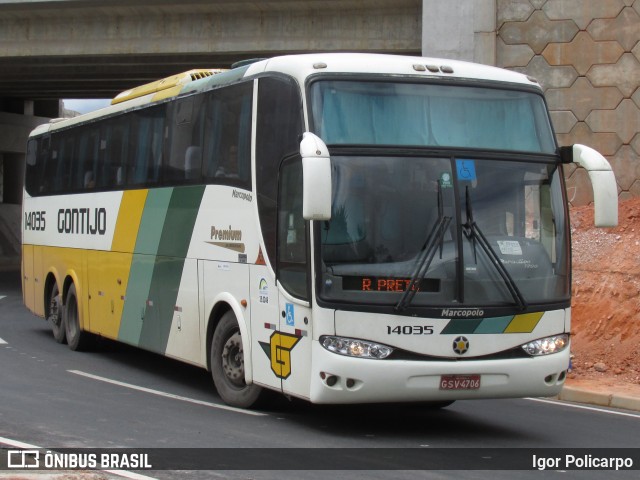 Empresa Gontijo de Transportes 14035 na cidade de Divinópolis, Minas Gerais, Brasil, por Igor Policarpo. ID da foto: 7625332.