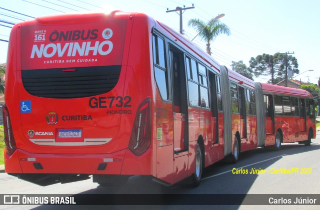 Viação Cidade Sorriso GE732 na cidade de Curitiba, Paraná, Brasil, por Carlos Júnior. ID da foto: 7626336.