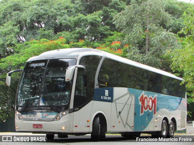 Auto Viação 1001 RJ 108.1091 na cidade de São Paulo, São Paulo, Brasil, por Francisco Mauricio Freire. ID da foto: 7626942.