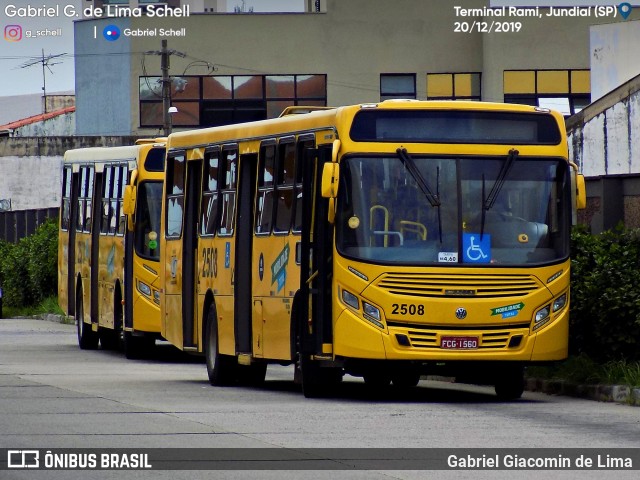 Viação Jundiaiense 2508 na cidade de Jundiaí, São Paulo, Brasil, por Gabriel Giacomin de Lima. ID da foto: 7628763.