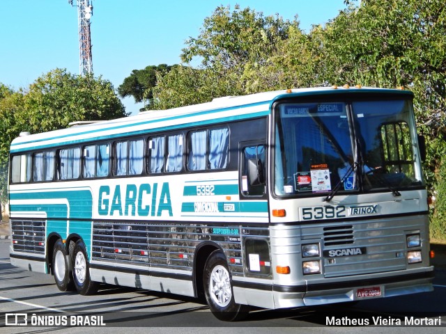 Viação Garcia 5392 na cidade de Curitiba, Paraná, Brasil, por Matheus Vieira Mortari. Número da foto: #7627593.