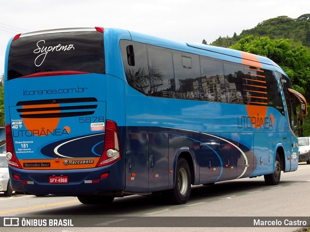 Litorânea Transportes Coletivos 5878 na cidade de Ubatuba, São Paulo, Brasil, por Marcelo Castro. ID da foto: 7627842.