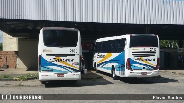 Empresas de Transportes Santana e São Paulo 2100 na cidade de Cruz das Almas, Bahia, Brasil, por Flávio  Santos. Número da foto: #7629654.