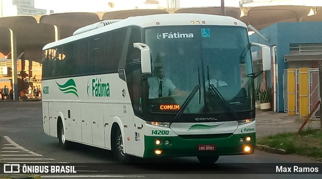 Fátima Transportes e Turismo 14200 na cidade de Porto Alegre, Rio Grande do Sul, Brasil, por Max Ramos. ID da foto: 7630706.