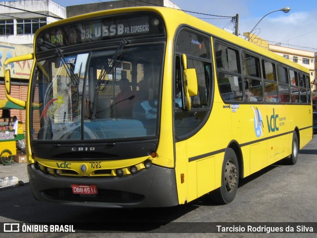 VDC Transportes Coletivos 7085 na cidade de Vitória da Conquista, Bahia, Brasil, por Tarcisio Rodrigues da Silva. ID da foto: 7632117.