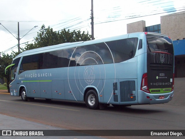 Viação Garcia 8305 na cidade de Apucarana, Paraná, Brasil, por Emanoel Diego.. ID da foto: 7631041.