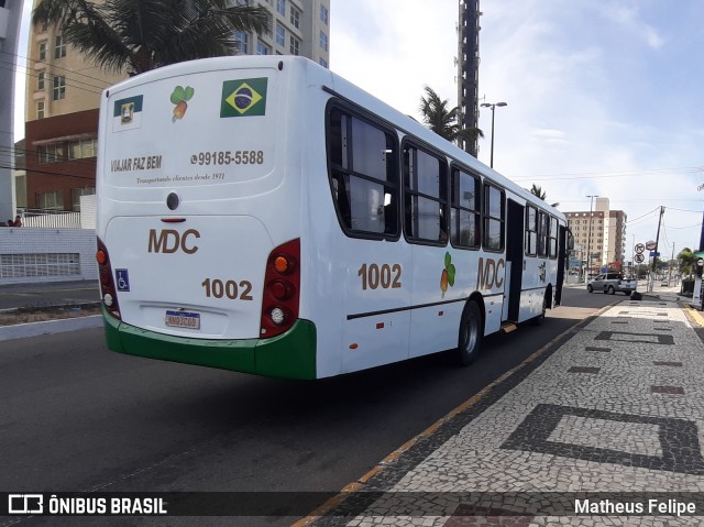 MDC - Viação Campos 1002 na cidade de Natal, Rio Grande do Norte, Brasil, por Matheus Felipe. ID da foto: 7635301.