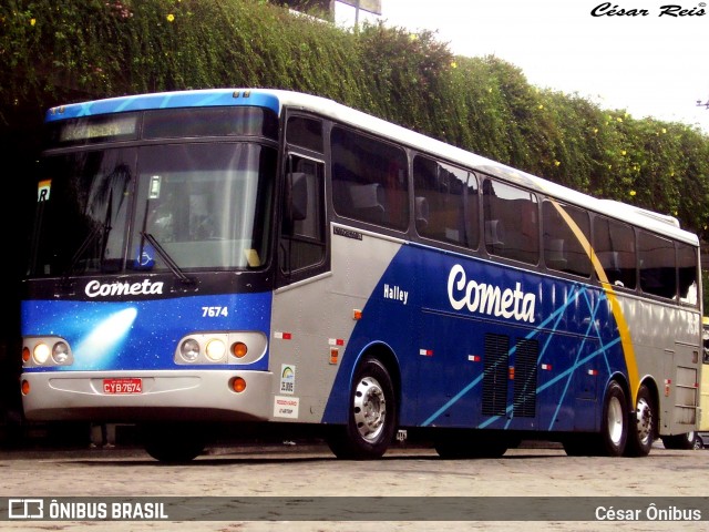 Viação Cometa 7674 na cidade de Belo Horizonte, Minas Gerais, Brasil, por César Ônibus. ID da foto: 7635735.