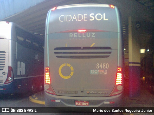 Viação Cidade Sol 8480 na cidade de Salvador, Bahia, Brasil, por Mario dos Santos Nogueira Junior. Número da foto: #7635127.