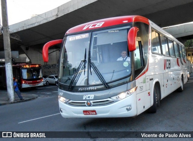 Viação Campo Belo - VCB Transportes 757 na cidade de Belo Horizonte, Minas Gerais, Brasil, por Vicente de Paulo Alves. ID da foto: 7635611.