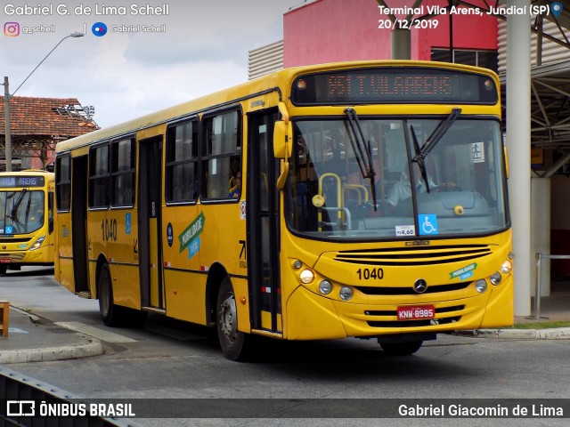 Viação Leme 1040 na cidade de Jundiaí, São Paulo, Brasil, por Gabriel Giacomin de Lima. ID da foto: 7635513.