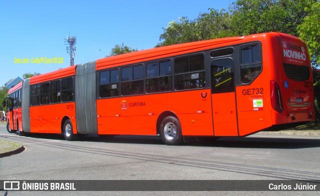 Viação Cidade Sorriso GE732 na cidade de Curitiba, Paraná, Brasil, por Carlos Júnior. ID da foto: 7636864.