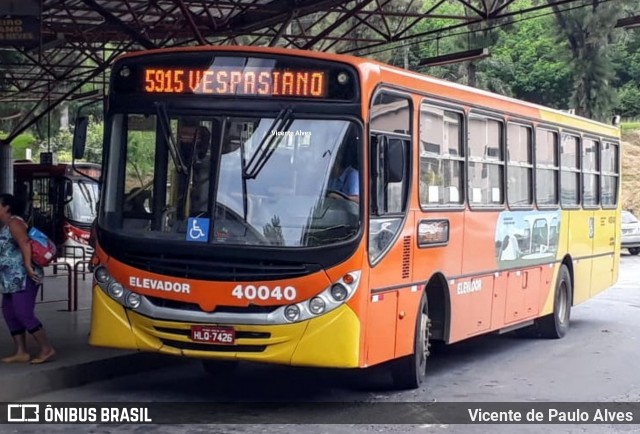 Viação Buião 40040 na cidade de Pedro Leopoldo, Minas Gerais, Brasil, por Vicente de Paulo Alves. ID da foto: 7637274.