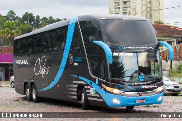 Empresa de Ônibus Nossa Senhora da Penha 53080 na cidade de Joinville, Santa Catarina, Brasil, por Diego Lip. ID da foto: 7641237.