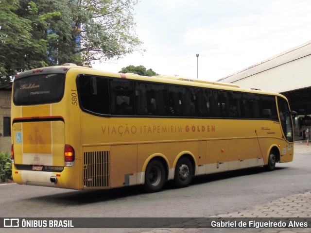 Viação Itapemirim 5801 na cidade de Vitória, Espírito Santo, Brasil, por Gabriel de Figueiredo Alves. ID da foto: 7641003.