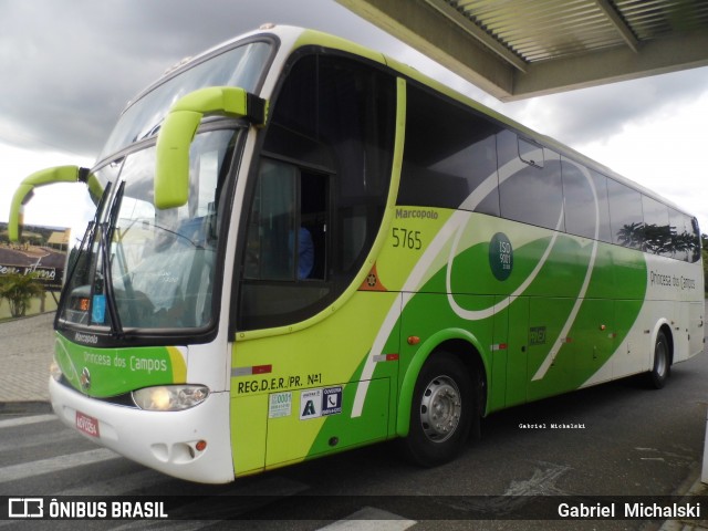 Expresso Princesa dos Campos 5765 na cidade de Ponta Grossa, Paraná, Brasil, por Gabriel Michalski. ID da foto: 7638964.