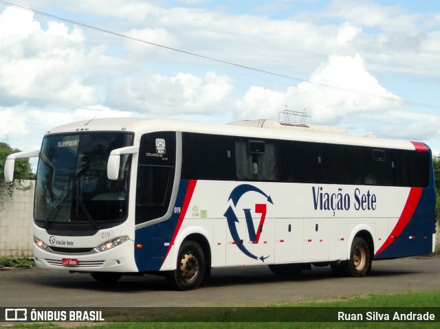 Viação Sete 019 na cidade de Teresina, Piauí, Brasil, por Ruan Silva Andrade. Número da foto: #7641753.