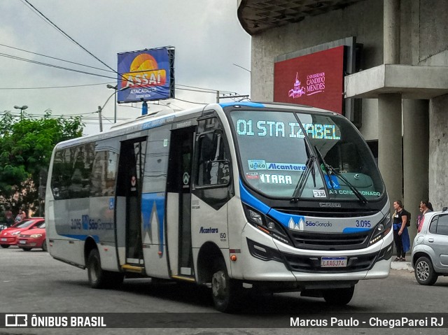 Auto Ônibus Alcântara 3.095 na cidade de São Gonçalo, Rio de Janeiro, Brasil, por Marcus Paulo - ChegaParei RJ. Número da foto: #7642465.