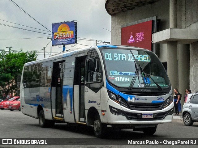 Auto Ônibus Alcântara 3.095 na cidade de São Gonçalo, Rio de Janeiro, Brasil, por Marcus Paulo - ChegaParei RJ. ID da foto: 7642465.